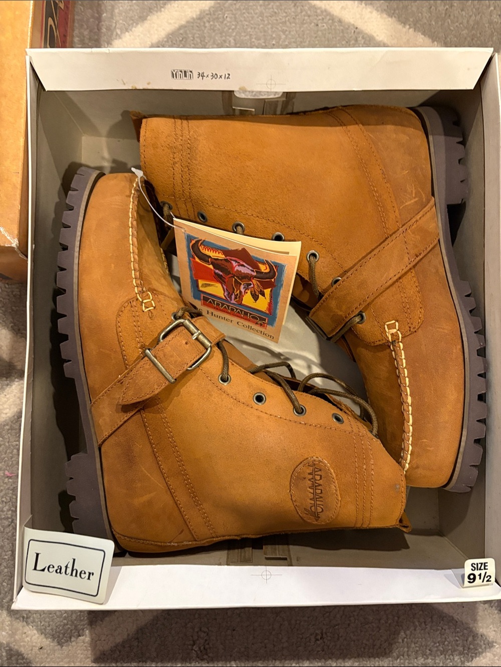 Damo Tan Leather Lace & Buckle Moc Toe Boots